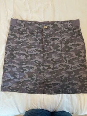 Lee Gray Camouflage Mini Skirt